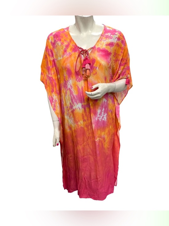 Tommy Bahama Other - Tommy Bahamas Pink & Orange Tie-Dye Swim Cover-Up Kaftan Size XL